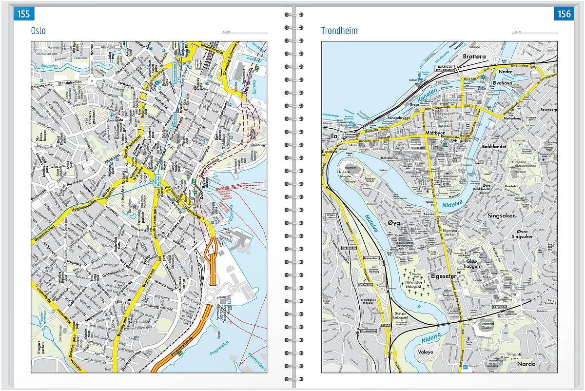 Norway Street & Road Atlas by Freytag & Berndt - City Map Detail