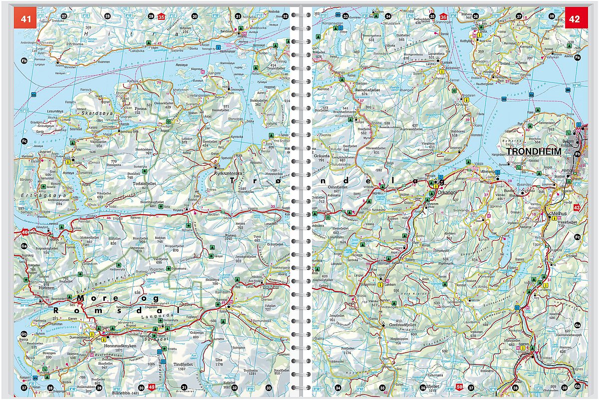 Norway Street & Road Atlas by Freytag & Berndt - Regional Map Detail