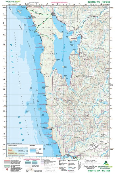Ozette, WA - Green Trails Map #130S