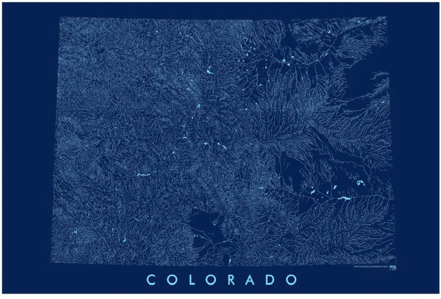 Colorado State Rivers / Hydrology Map