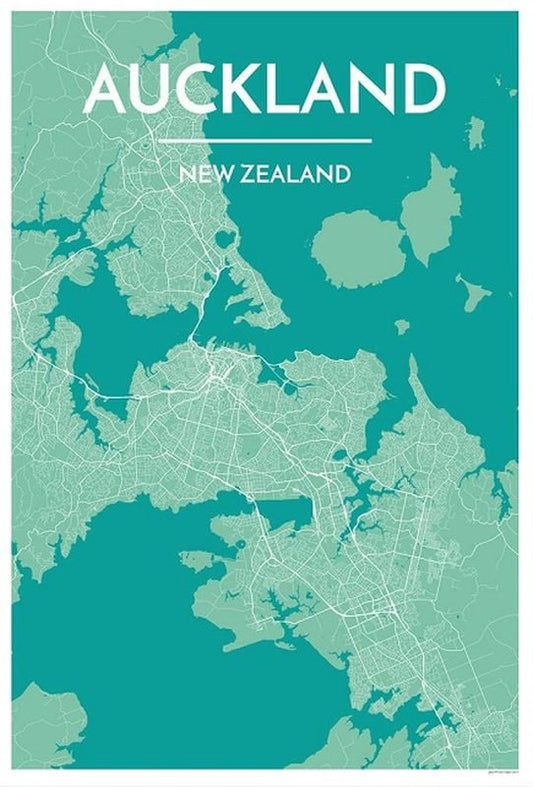 Auckland Map Print