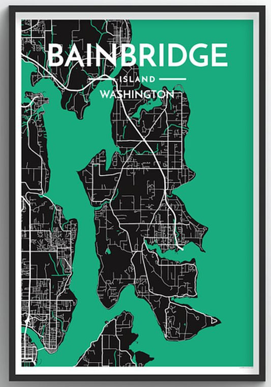 Bainbridge Island Map Print