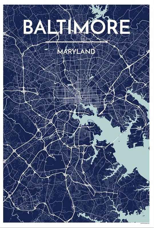 Baltimore Map Print