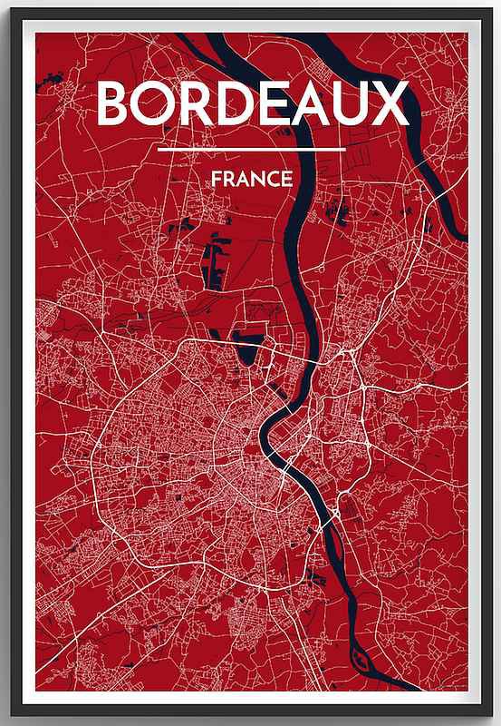 Bordeaux Map Print