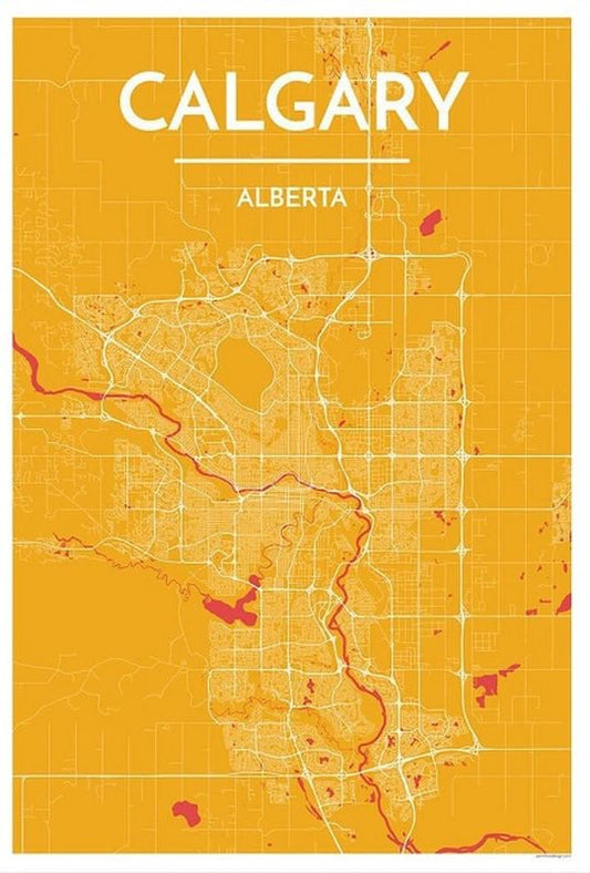 Calgary Map Print