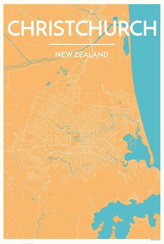 Christchurch Map Print