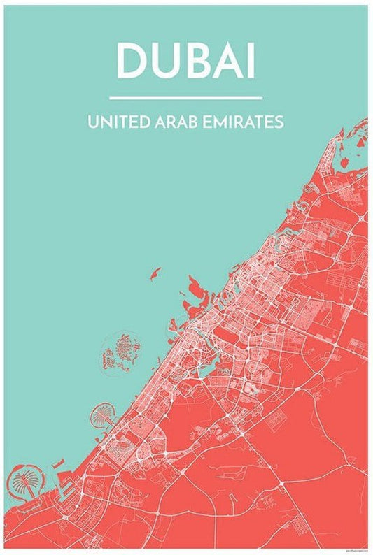 Dubai Map Print