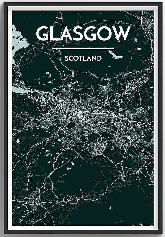 Glasgow Map Print