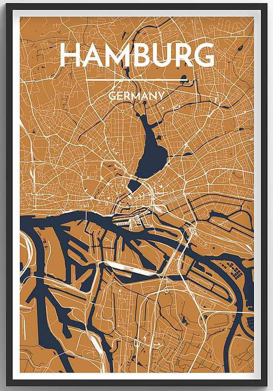 Hamburg Map Print