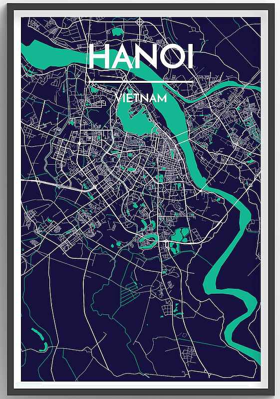 Hanoi Map Print