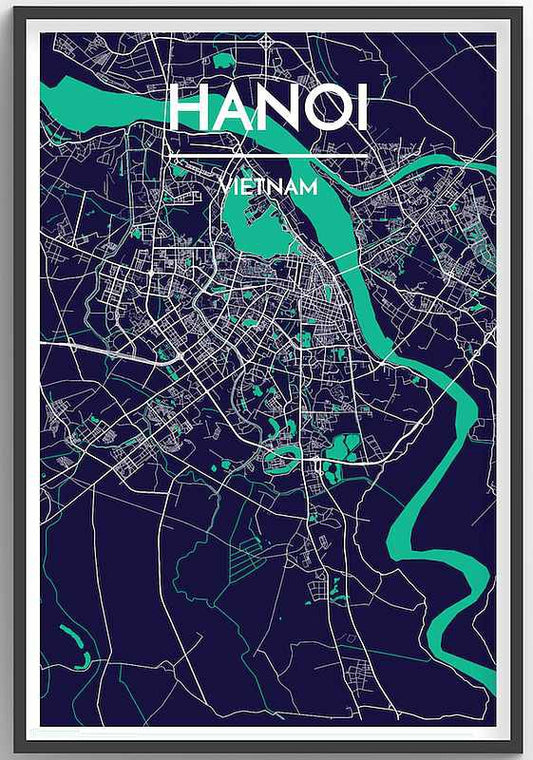 Hanoi Map Print