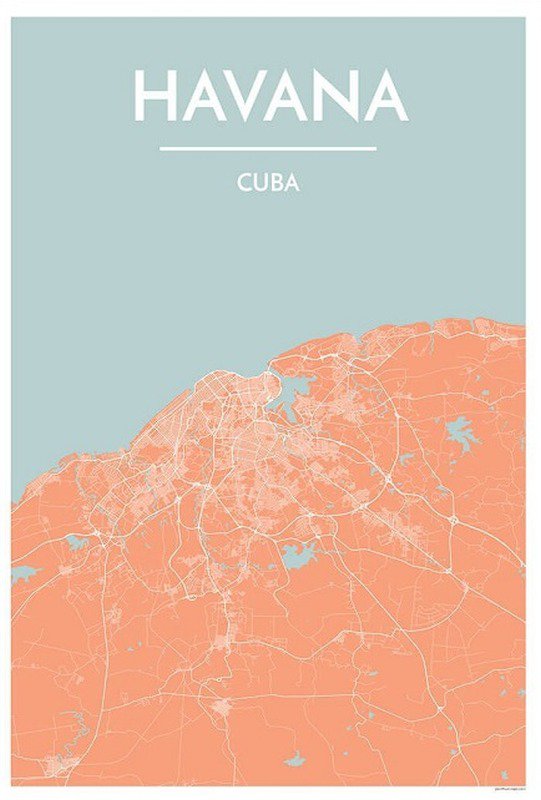 Havana Map Print