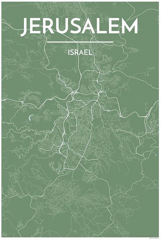 Jerusalem Map Print