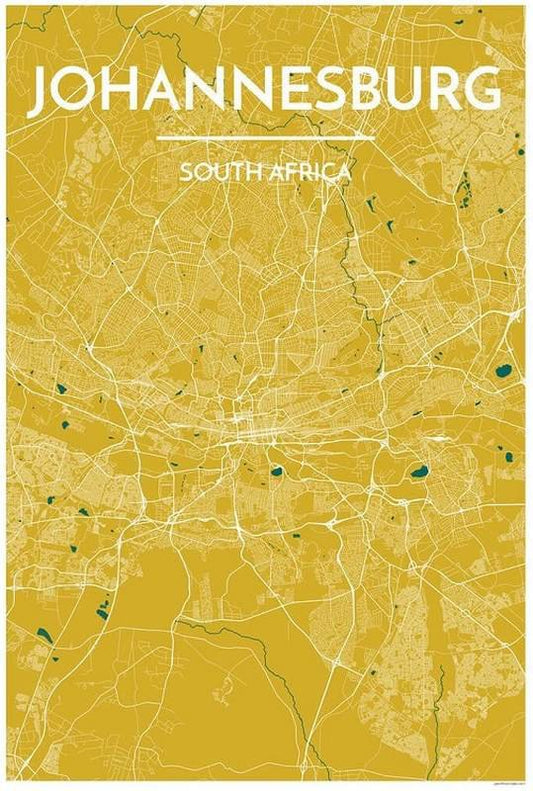 Johannesburg Map Print