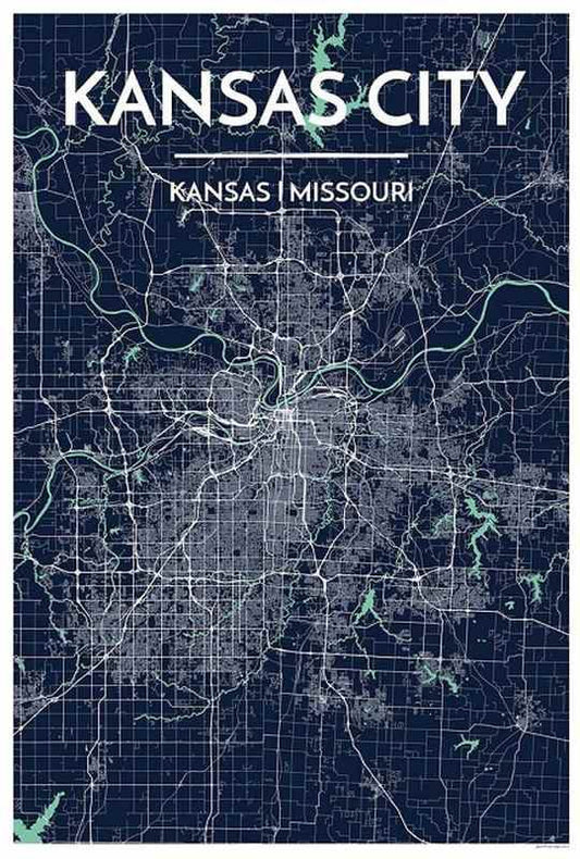 Kansas City Map Print