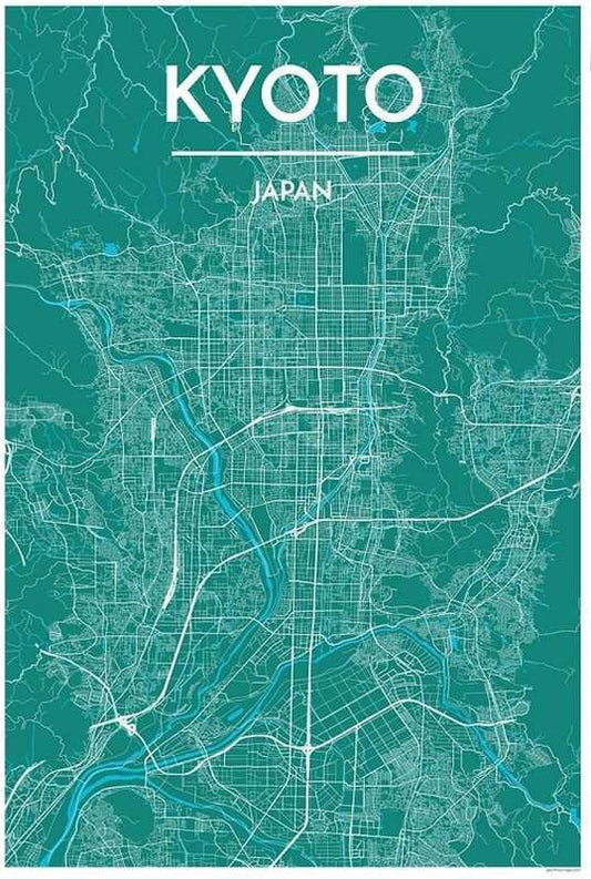 Kyoto Map Print