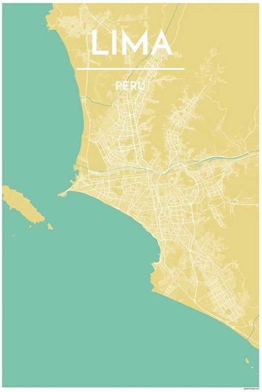 Lima Map Print