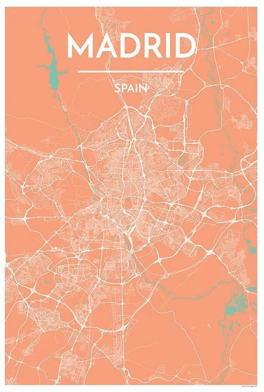 Madrid Map Print
