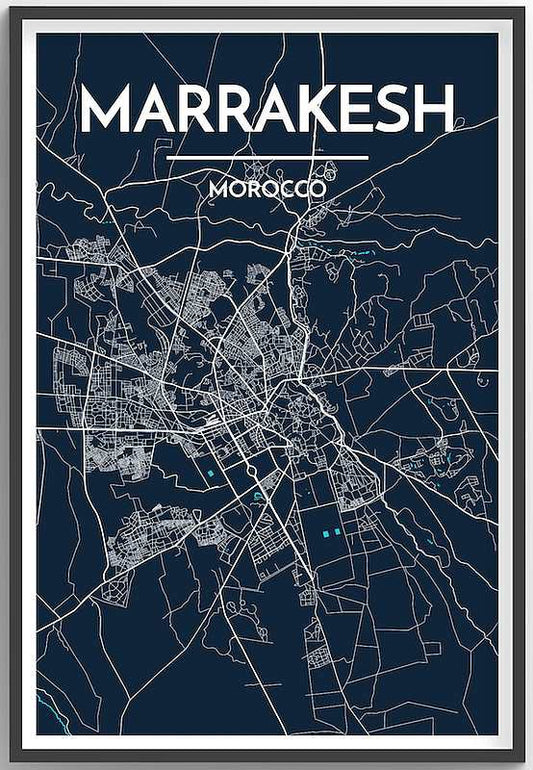 Marrakesh Map Print