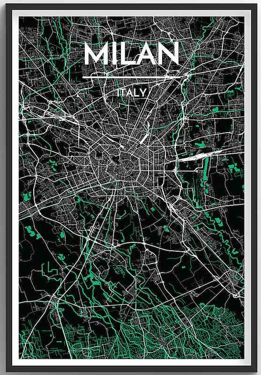 Milan Map Print