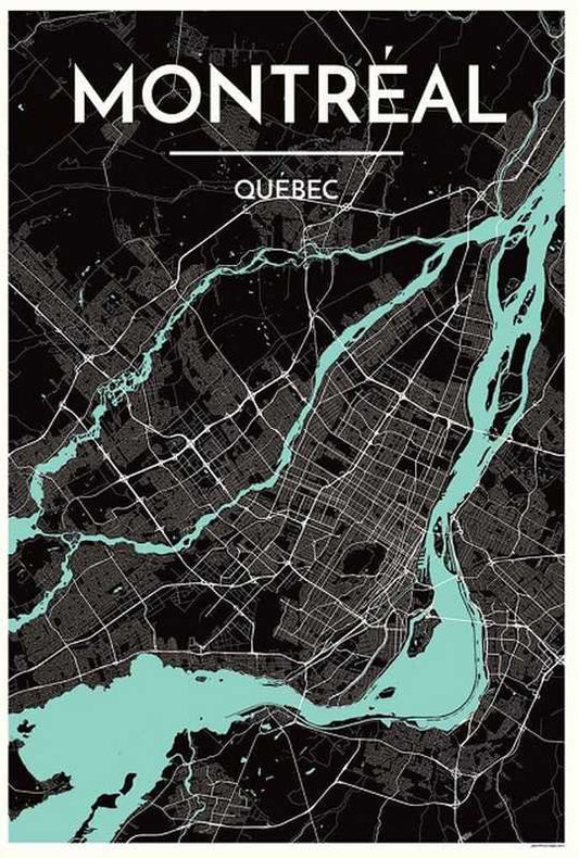 Montreal Map Print