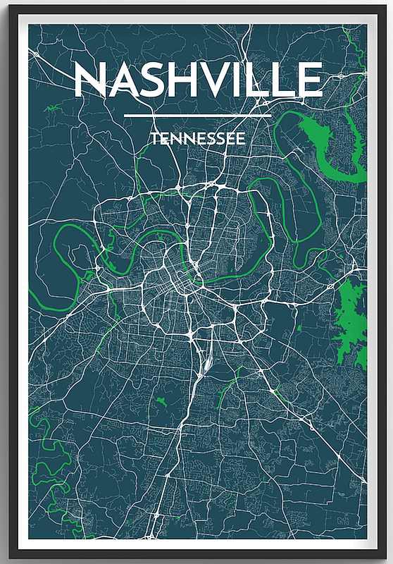 Nashville Map Print