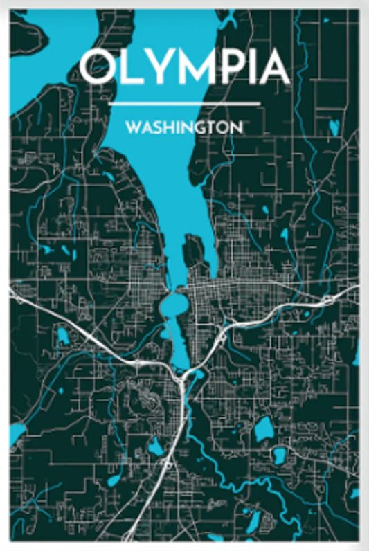 Olympia City Map Print