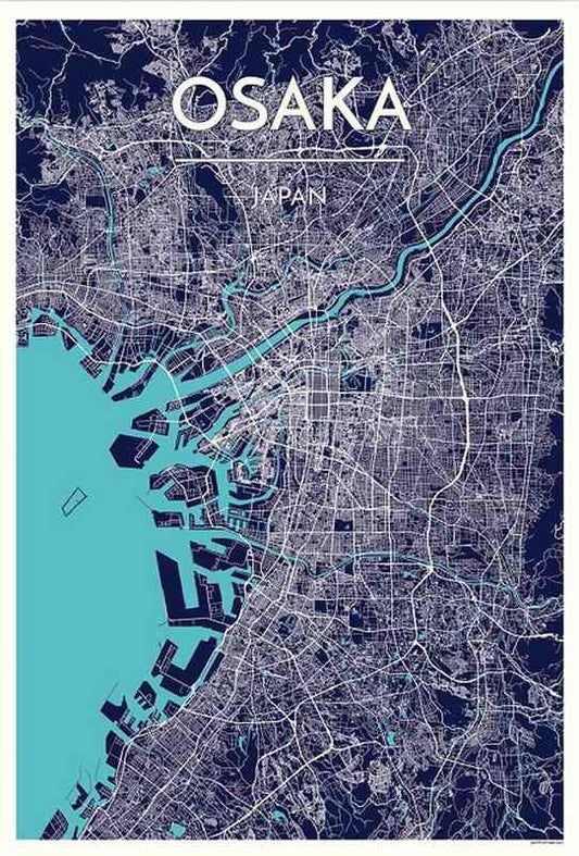 Osaka Map Print