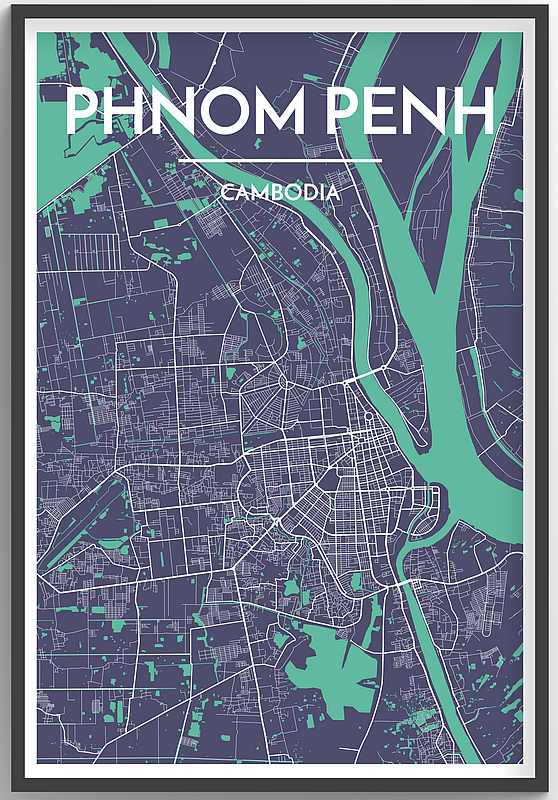 Phnom Penh Map Print
