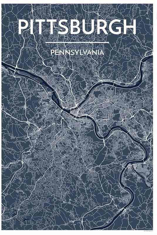 Pittsburgh Map Print