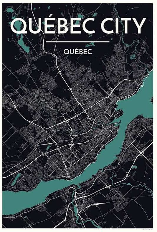 Quebec City Map Print