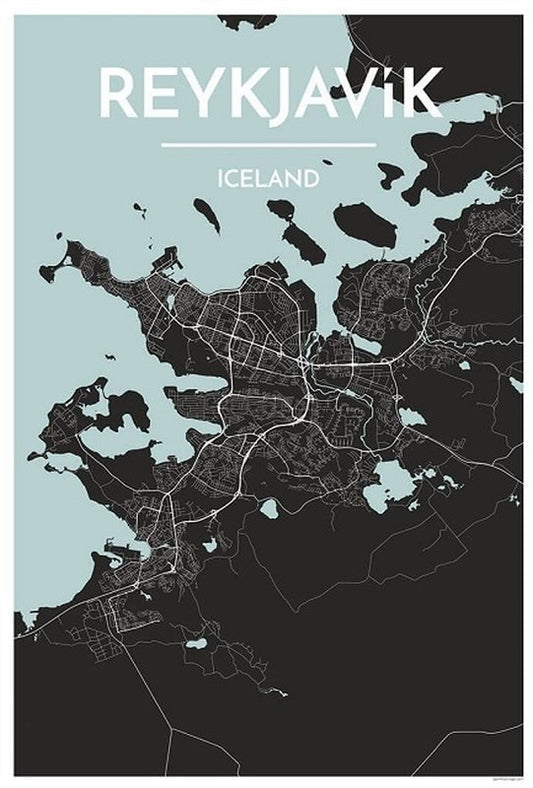 Reykjavik Map Print