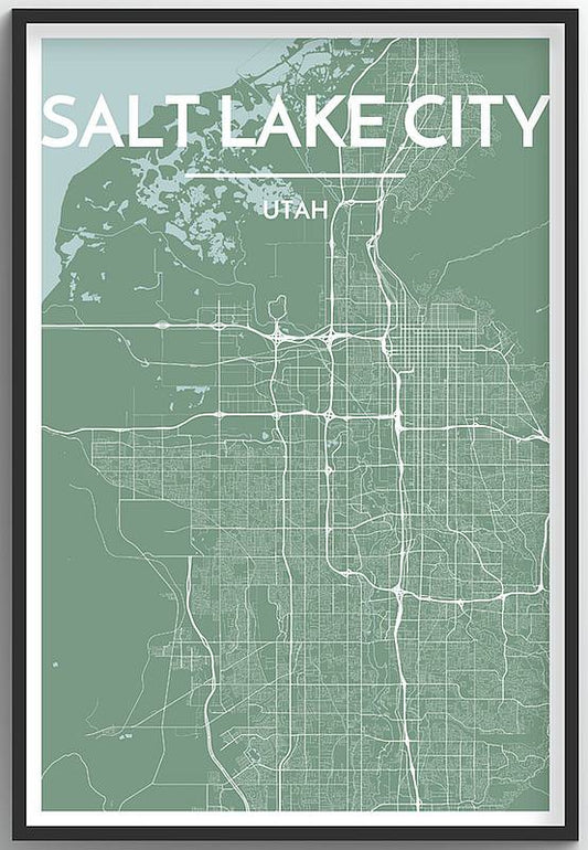 Salt Lake City Map Print