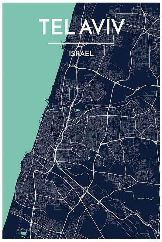 Tel Aviv Map Print