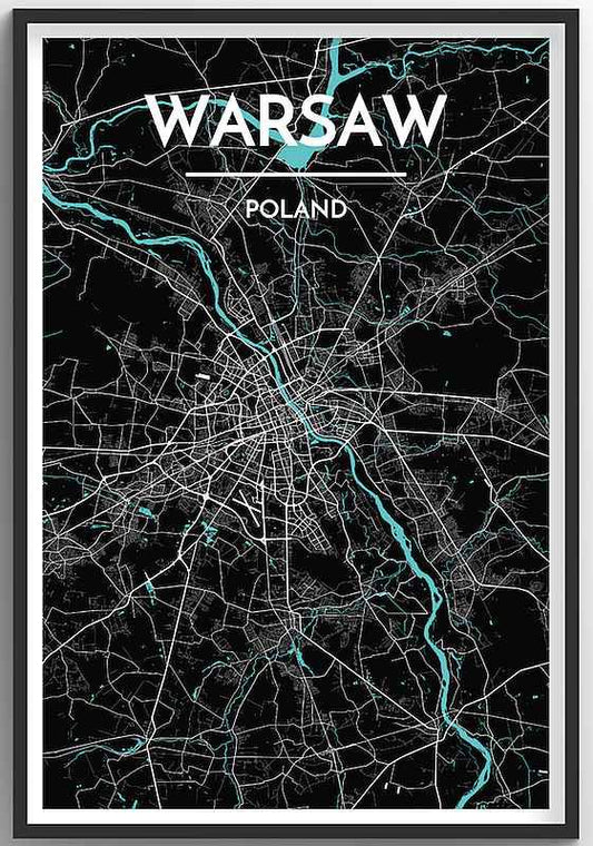 Warsaw Map Print