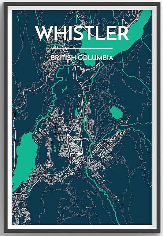 Whistler, B.C. Map Print