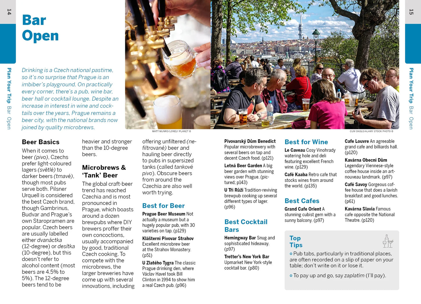 Prague Pocket Travel Guide Book by Lonely Planet - Sample Page