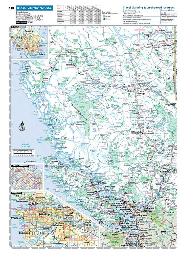 2026 Road Atlas & National Park Guide by Rand McNally - Map Sample