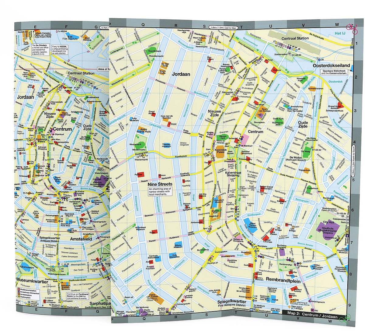 Amsterdam City Center Map by Red Maps - Map Detail