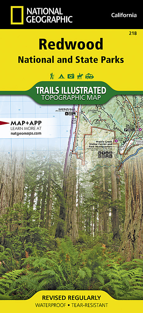 Redwood National & State Parks Trails Illustrated Topographic Map #218 - Cover