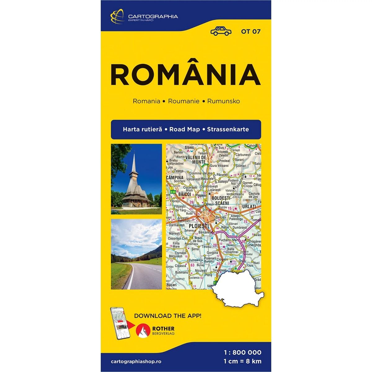 Romania Road Map by Cartographia - Cover