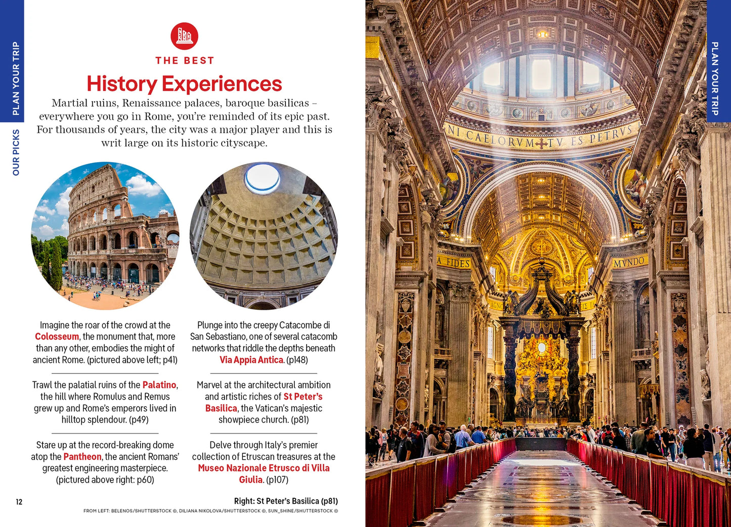 Rome Pocket Travel Guide Book by Lonely Planet - Sample Page