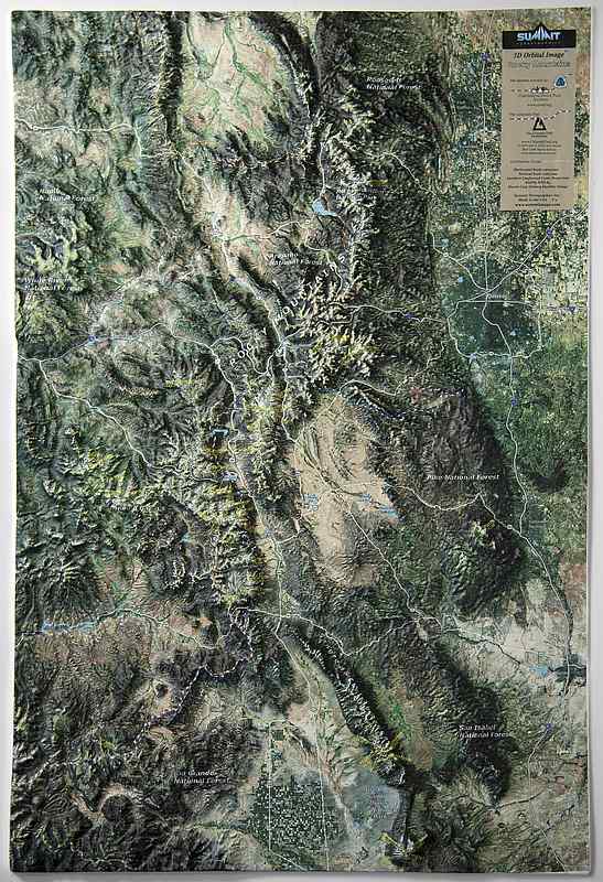 Summit Terragraphics Colorado Rockies Raised Relief Map