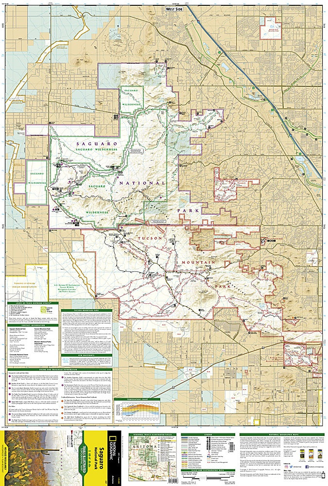 Saguaro National Park Trails Illustrated Topographic Map #237 - Map Detail