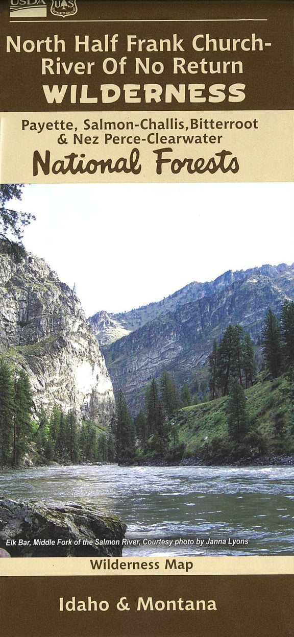 Salmon-Challis National Forest - Frank Church-River Of No Return Wilderness (North Half) USFS Map