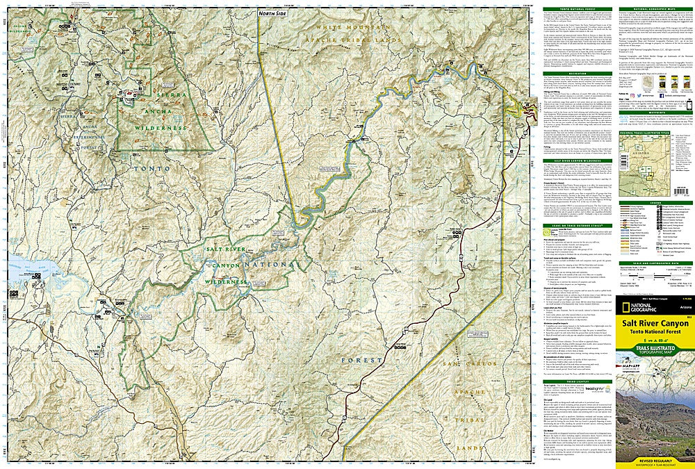 Salt River Canyon Trails Illustrated Topographic Map #853 - Map Detail