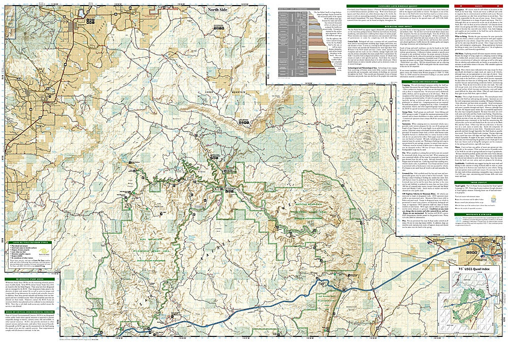 San Rafael Swell Trails Illustrated Topographic Map #712 - Map Detail