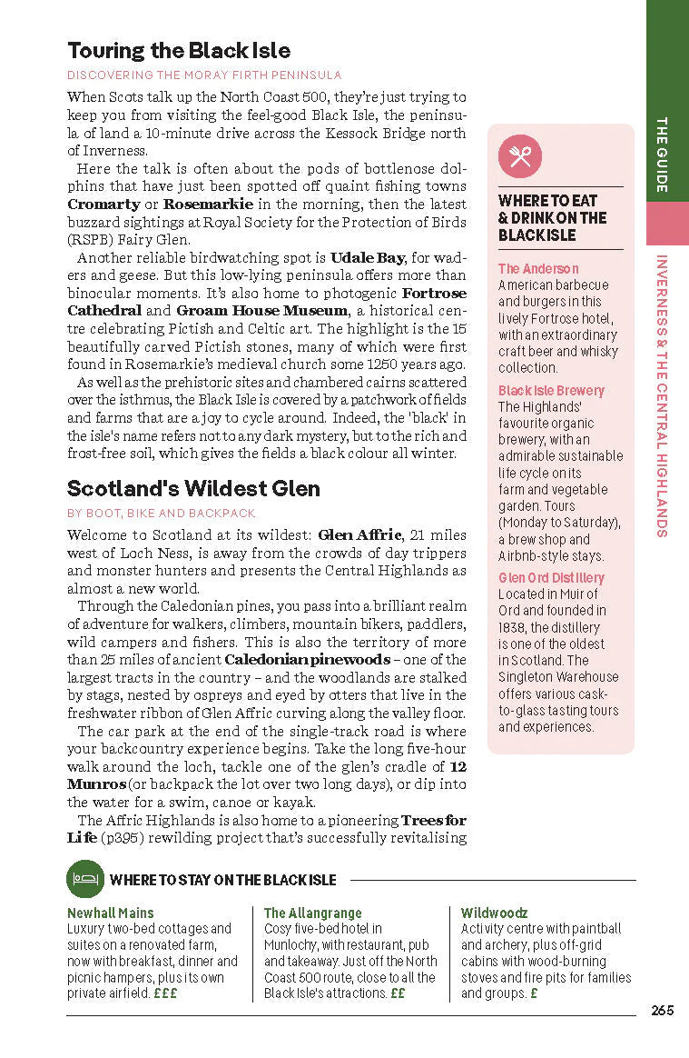 Scotland Travel Guide Book by Lonely Planet - Sample Page