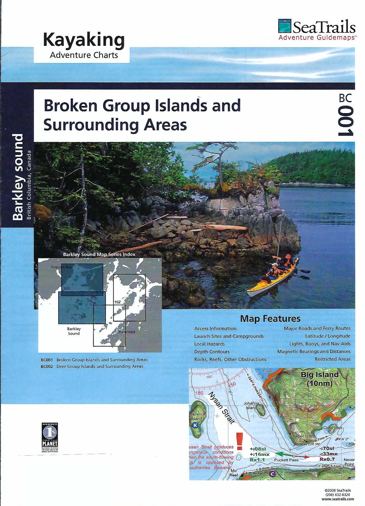 Barkley Sound - Broken Group Islands Kayaking Chart - BC001