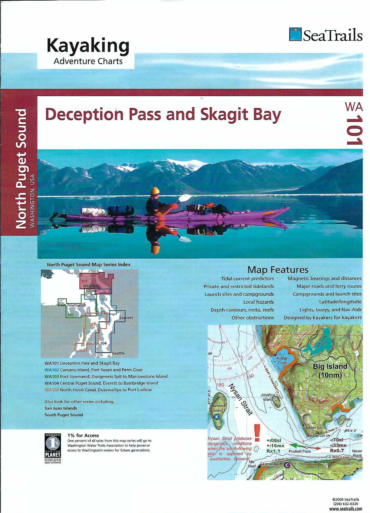 Deception Pass & Skagit Bay Kayaking Adventure Chart - WA101